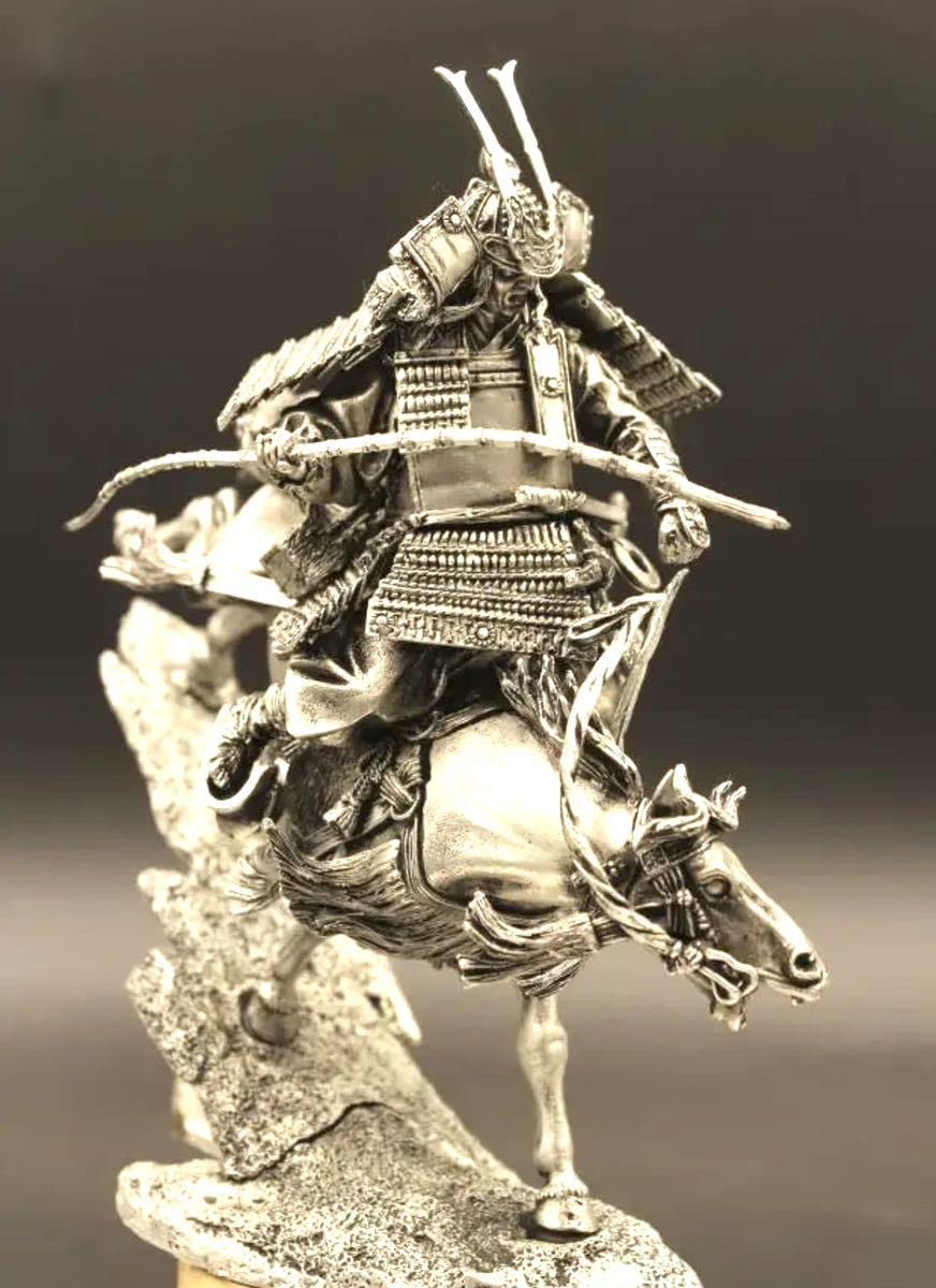 源頼朝 馬上ノ武者像 オブジェ サムライ 侍 オブジェ 金属芸術